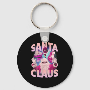 Vintage Christmas Santa Claus Bootleg 90s Hip Hop Keychain