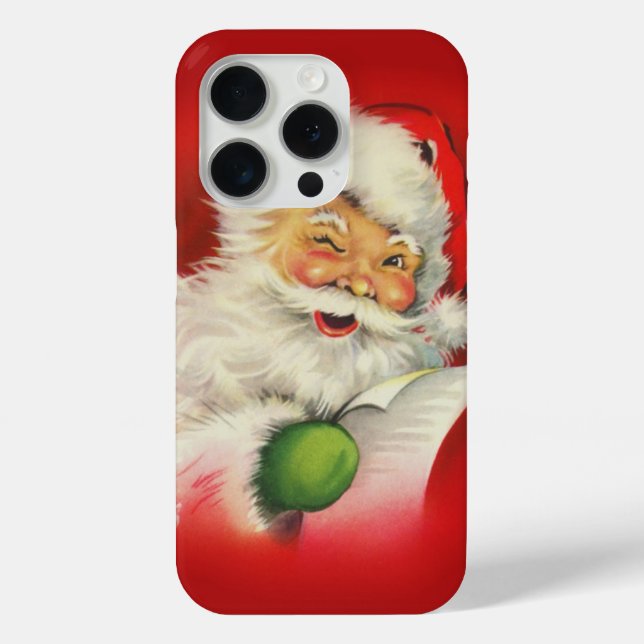 Vintage Christmas Santa Claus Case-Mate iPhone Case (Back)