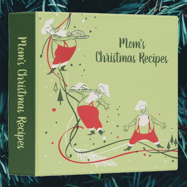 Vintage Christmas, Santa Claus Chef with Dinner Binder (Creator Uploaded)