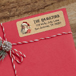 Vintage Christmas Santa Claus Face Return Address<br><div class="desc">This return address label features a Vintage Santa Claus on a kraft paper background. Coordinates with the vintage Santa Claus Christmas Card. Great for sending out your holiday mail. Designed for you by Blackberry Boulevard.</div>