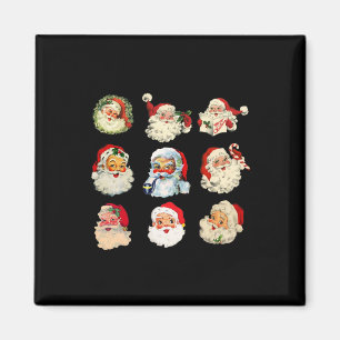 Vintage christmas santa claus faces fun old fashio magnet