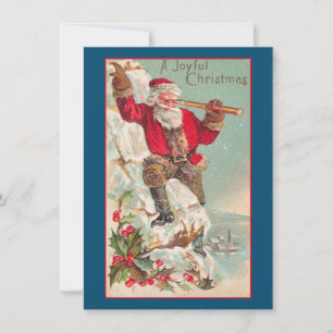 Vintage Christmas Santa Claus Holiday Card