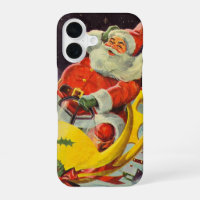 Vintage Christmas, Santa Claus in a Spaceship