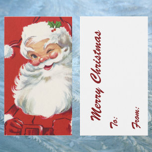 Vintage Christmas Santa Claus, Jolly and Winking