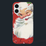 Vintage Christmas Santa Claus, Jolly and Winking iPhone 16 Case<br><div class="desc">Vintage illustration Christmas holiday design featuring a happy,  jolly Santa Claus wearing a hat and winking as if he has a secret. Ho,  ho,  ho,  Merry Christmas!</div>