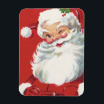 Vintage Christmas Santa Claus, Jolly and Winking Magnet<br><div class="desc">Vintage illustration Christmas holiday design featuring a happy,  jolly Santa Claus wearing a hat and winking as if he has a secret. Ho,  ho,  ho,  Merry Christmas!</div>