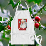 Vintage Christmas Santa Claus, Jolly and Winking Standard Apron<br><div class="desc">Vintage illustration Christmas holiday design featuring a happy,  jolly Santa Claus wearing a hat and winking as if he has a secret. Ho,  ho,  ho,  Merry Christmas!</div>