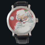 Vintage Christmas Santa Claus, Jolly and Winking Watch<br><div class="desc">Vintage illustration Christmas holiday design featuring a happy,  jolly Santa Claus wearing a hat and winking as if he has a secret. Ho,  ho,  ho,  Merry Christmas!</div>
