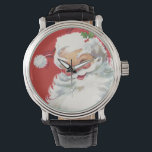 Vintage Christmas Santa Claus, Jolly and Winking Watch<br><div class="desc">Vintage illustration Christmas holiday design featuring a happy,  jolly Santa Claus wearing a hat and winking as if he has a secret. Ho,  ho,  ho,  Merry Christmas!</div>