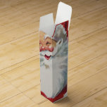 Vintage Christmas Santa Claus, Jolly and Winking Wine Gift Box<br><div class="desc">Vintage illustration Christmas holiday design featuring a happy,  jolly Santa Claus wearing a hat and winking as if he has a secret. Ho,  ho,  ho,  Merry Christmas!</div>