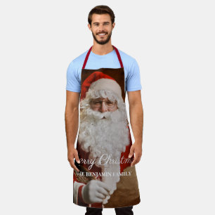 Vintage Christmas Santa Claus Jolly Personalize Apron
