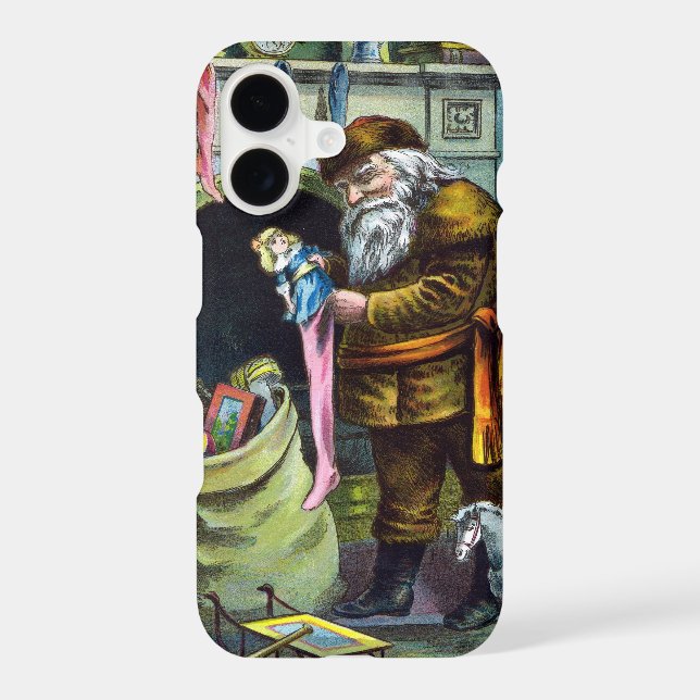 Vintage Christmas, Santa Claus Stockings with Toys (Back)