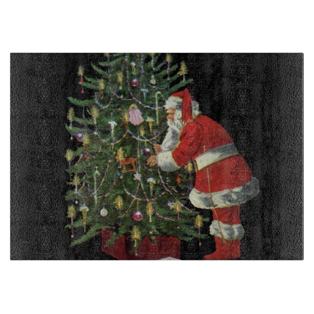 Vintage Christmas, Santa Claus with Presents Cutting Board (Front)