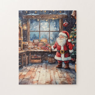 Vintage Christmas Santa Jigsaw Puzzle