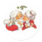 Vintage Christmas Santa Kissing Mrs Claus