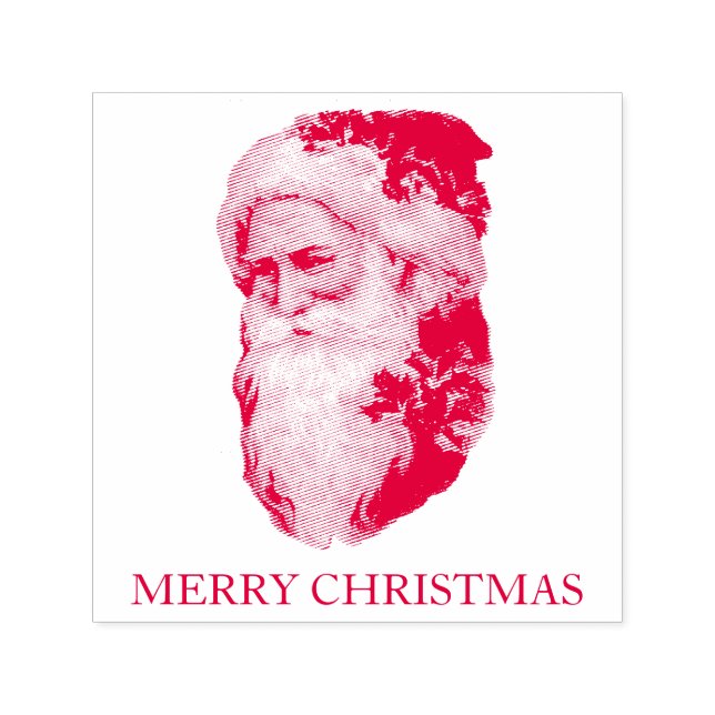 VINTAGE CHRISTMAS SANTA RUBBER STAMP (Design)