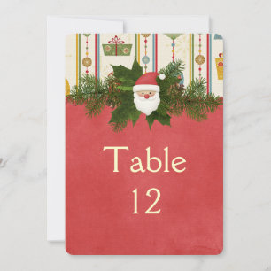 Vintage Christmas Santa Table card