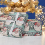 Vintage Christmas Santa Wrapping Paper<br><div class="desc">Retro Sparkly Cool Vintage Christmas Santa Holiday Wrapping Paper.</div>