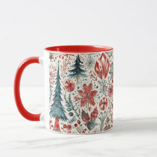 Vintage Christmas Scandinavian Design Mug