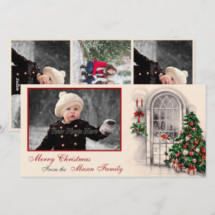Vintage Christmas Scene Photo Card
