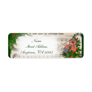 Vintage Christmas Sheet Music with Festive Violin