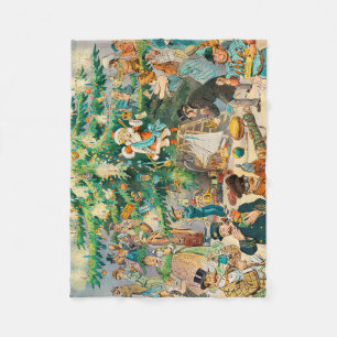 Vintage Christmas Sherpa Blanket