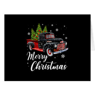 Vintage Christmas Shirt Tree on Car red Truck