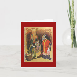 Vintage Christmas Sint Nicolaas Holiday Card