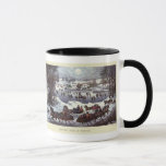 Vintage Christmas Sleighs, Central Park in Winter Mug<br><div class="desc">Vintage illustration Christmas holiday design originally published by Currier & Ives titled Central Park in Winter, c.1880. This love and romance design features happy couples riding around in romantic horse drawn sleighs on snow in the moonlight. Ice skaters skating on a frozen lake under a full moon in the night...</div>