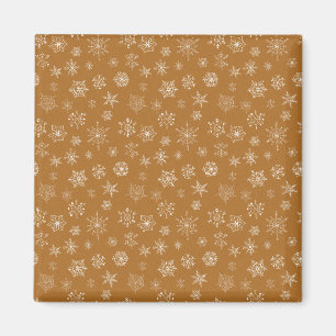 vintage christmas snowflakes magnet