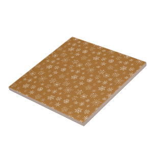 vintage christmas snowflakes tile
