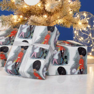Vintage Christmas Soldier and Child wrap Wrapping Paper