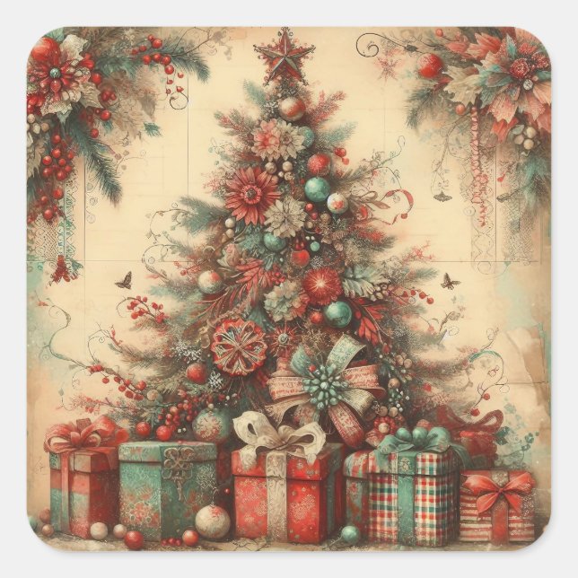 Vintage Christmas Stickers (Front)