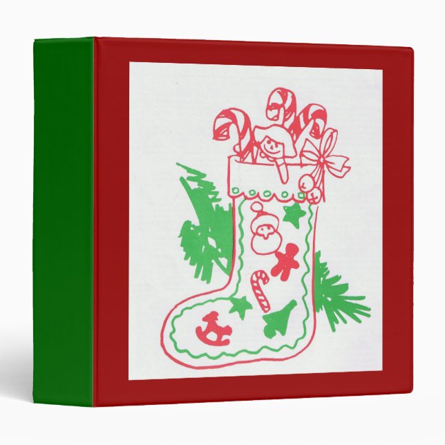 Vintage Christmas Stocking Binder (Front/Spine)