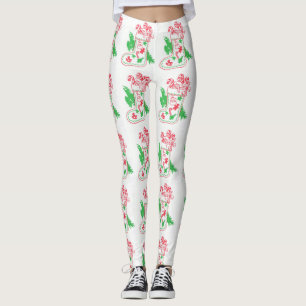 Vintage Christmas Stocking Leggings