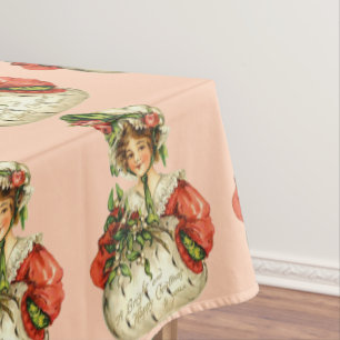 Vintage Christmas Tablecloth