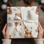 Vintage Christmas Teddy Bear Wrapping Paper<br><div class="desc">Transport yourself to a bygone era of festive nostalgia with our "Vintage Christmas Teddy Bears Red Wrapping Paper." This heartwarming design captures the timeless charm of classic holiday celebrations, featuring adorable teddy bears adorned in vintage Christmas attire. The rich red background sets the perfect stage for these endearing teddy bears,...</div>