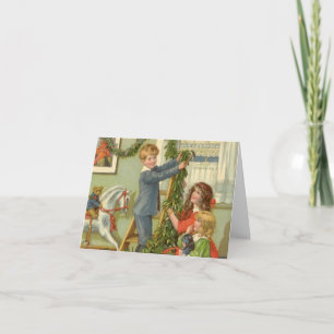 Vintage Christmas Thank You Card