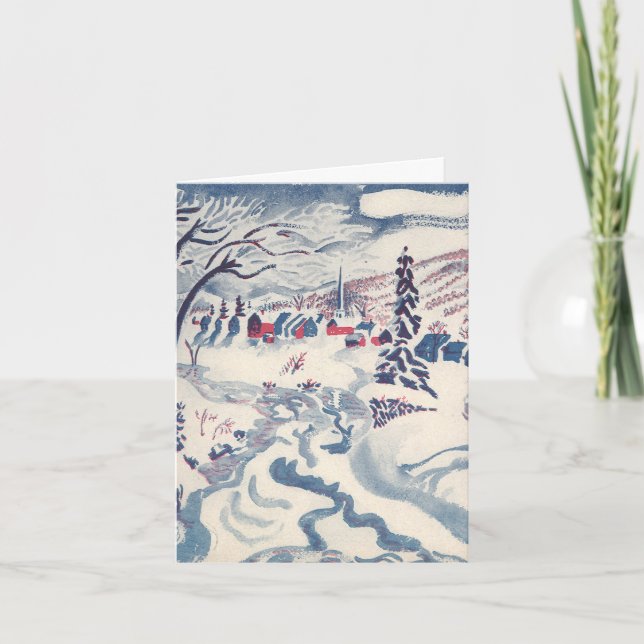 Vintage Christmas Thank You Card (Front)