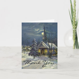 Vintage Christmas Thank You Card