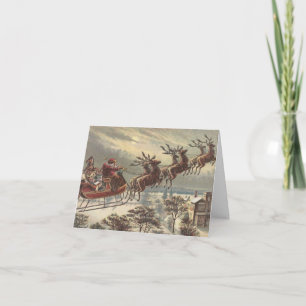Vintage Christmas Thank You Card