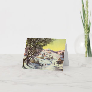 Vintage Christmas Thank You Card