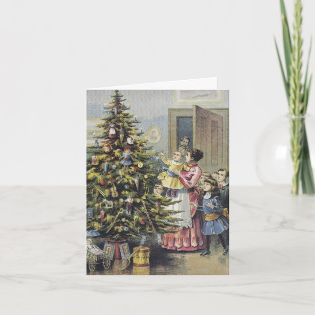 Vintage Christmas Thank You Card (Front)