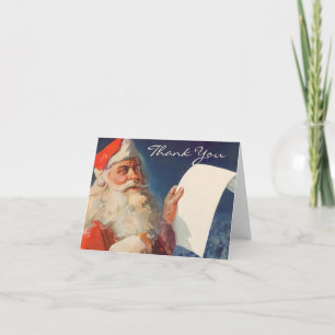 Vintage Christmas Thank You Card