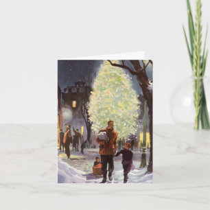 Vintage Christmas Thank You Card