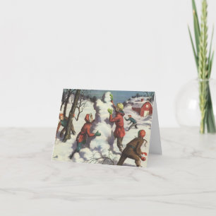 Vintage Christmas Thank You Card