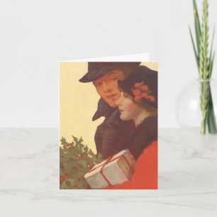 Vintage Christmas Thank You Card