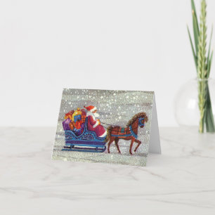 Vintage Christmas Thank You Card