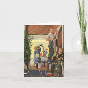 Vintage Christmas Thank You Card