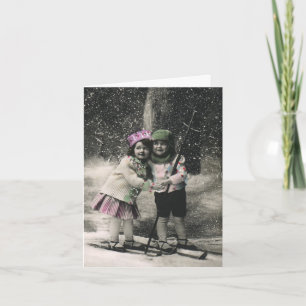 Vintage Christmas Thank You Card